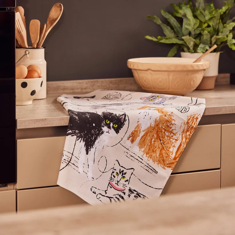 Ulster Weavers Feline Friends Grey Tea Towel