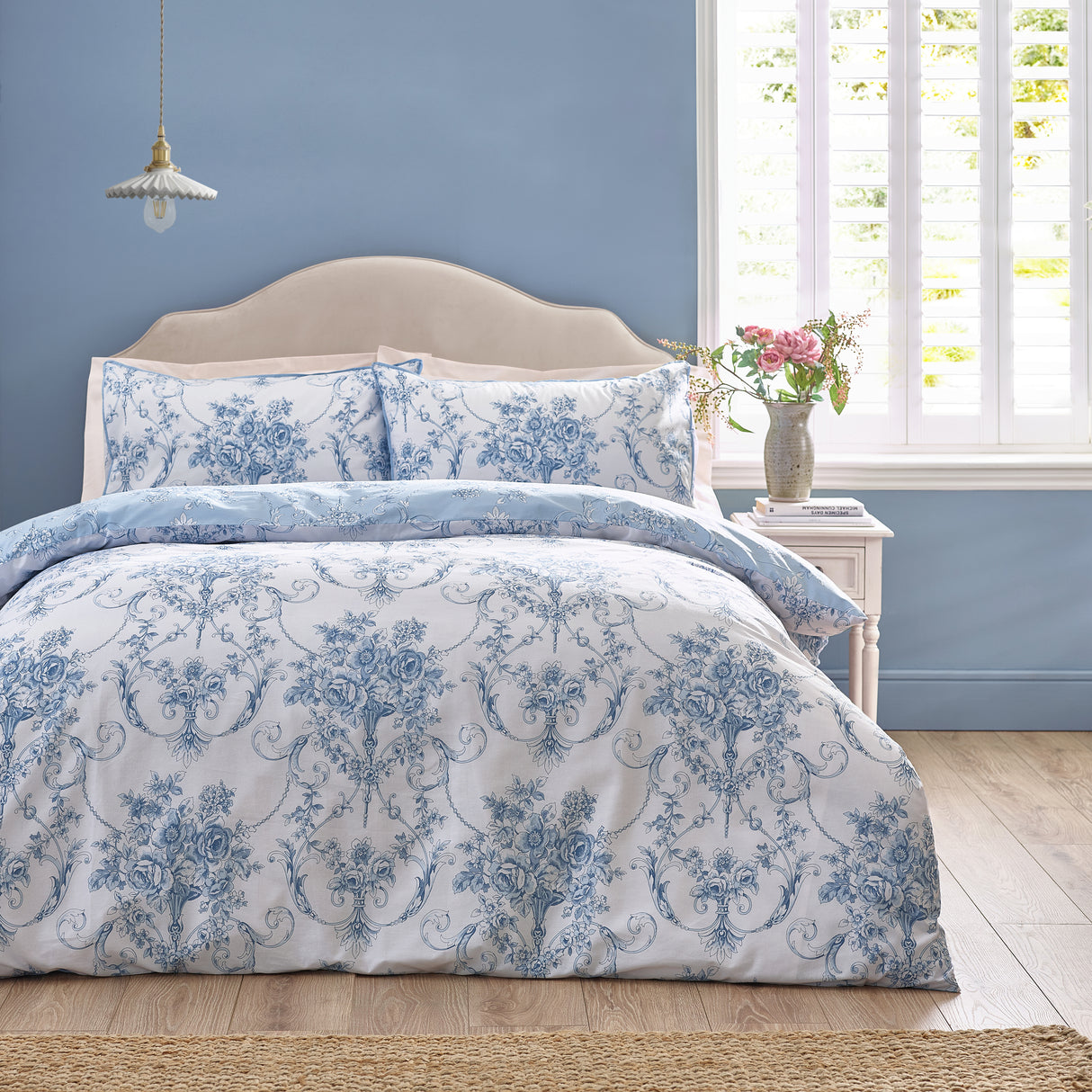 Catherine Lansfield Antoinette Blue Duvet Set
