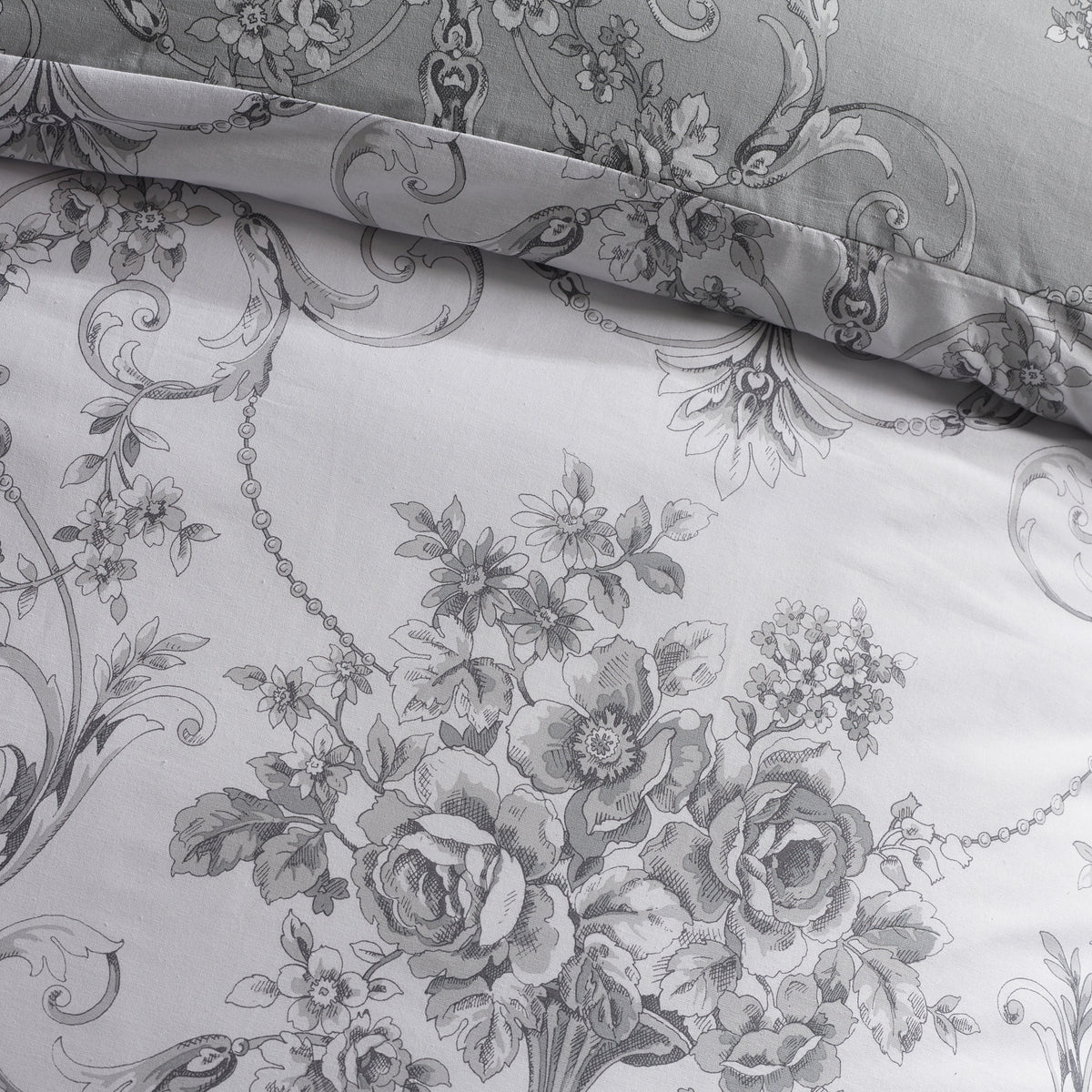 Catherine Lansfield Antoinette Grey Duvet Set