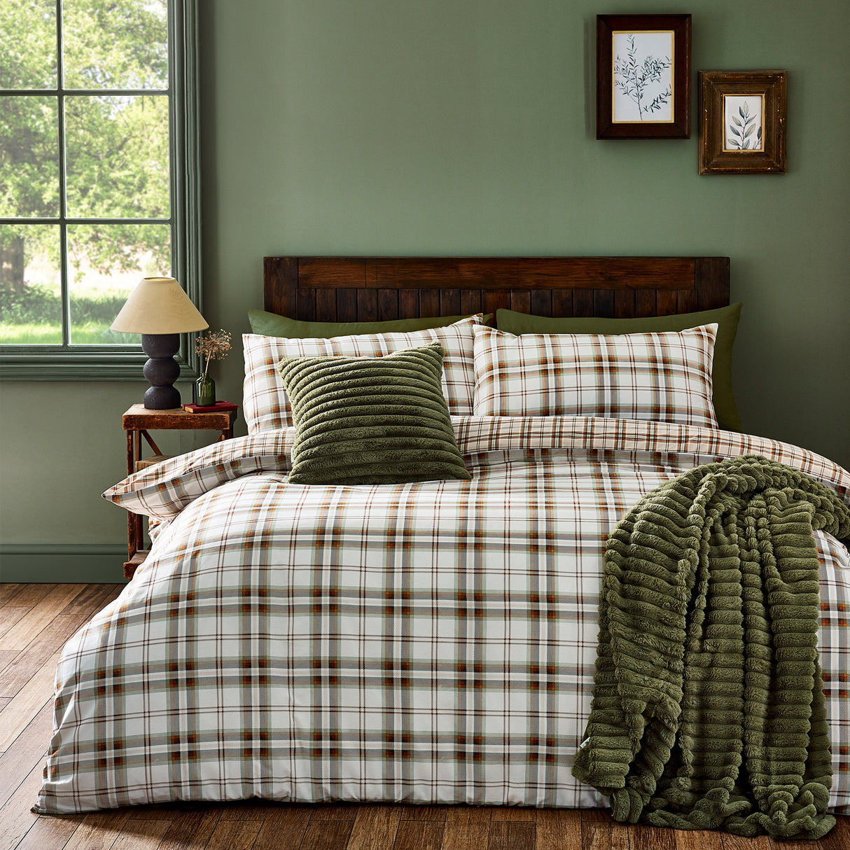 Catherine Lansfield Kelso Check Duvet Set