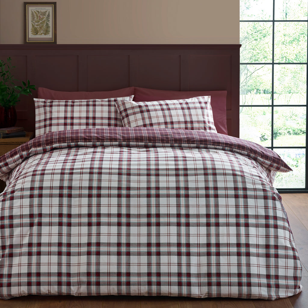 Catherine Lansfield Kelso Check Duvet Set