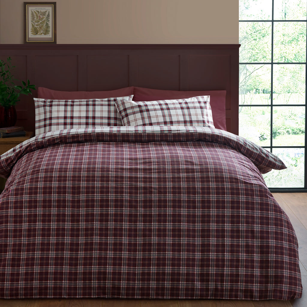 Catherine Lansfield Kelso Check Duvet Set