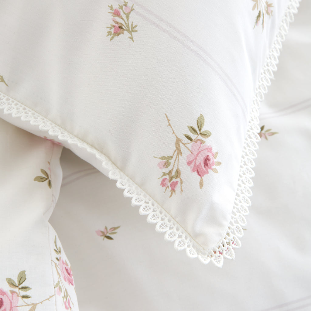 Bianca Vintage Rosebud Lace Cream Duvet Set