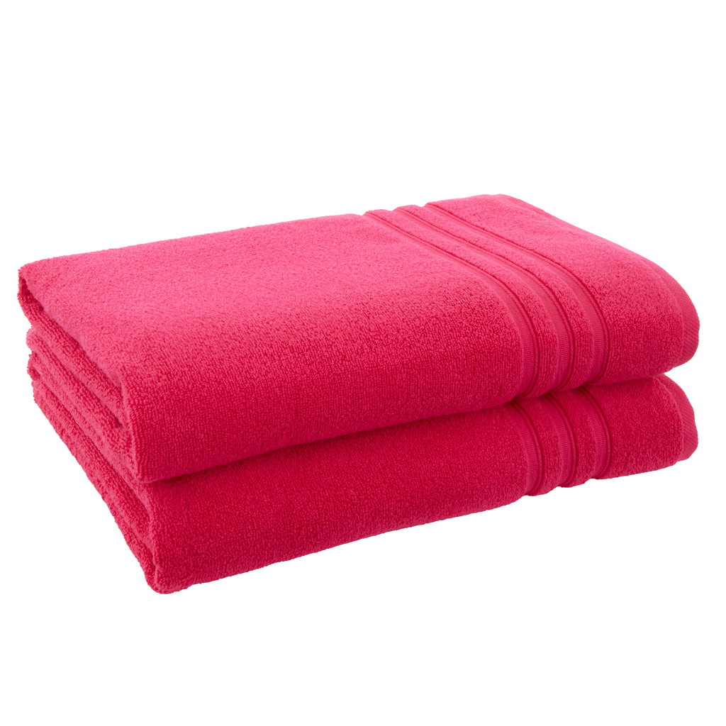 Catherine Lansfield Zero Twist 100% Cotton 450gsm Hot Pink Towels