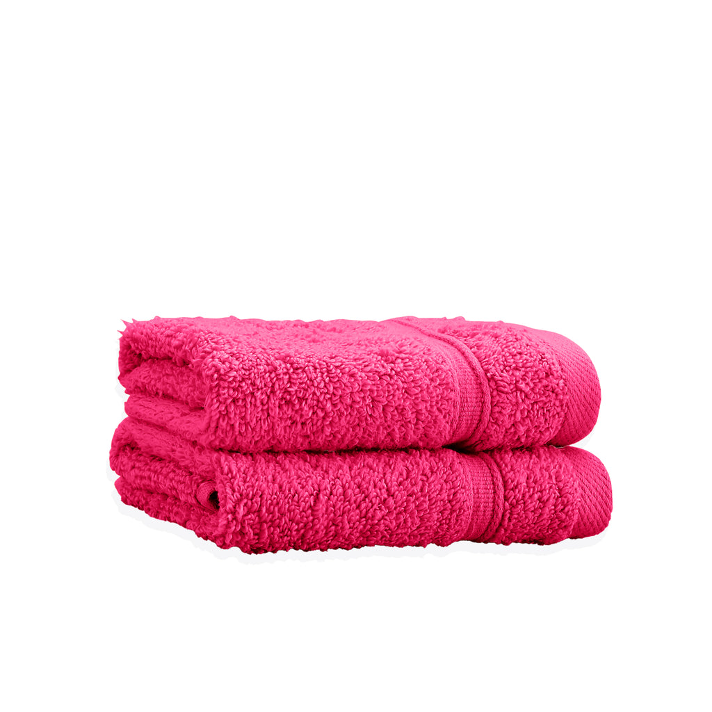 Catherine Lansfield Zero Twist 100% Cotton 450gsm Hot Pink Towels