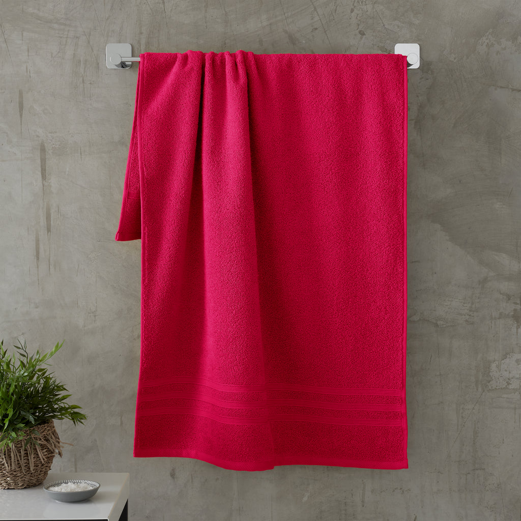 Catherine Lansfield Zero Twist 100% Cotton 450gsm Hot Pink Towels