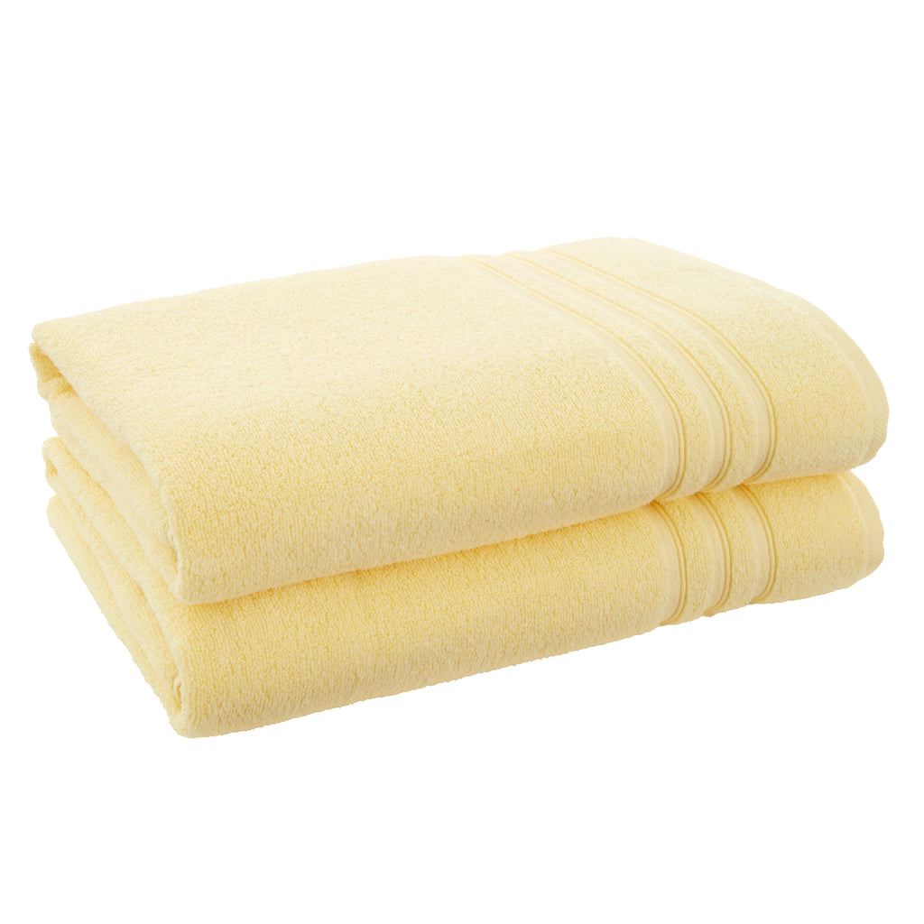 Catherine Lansfield Zero Twist 100% Cotton 450gsm Yellow Towels