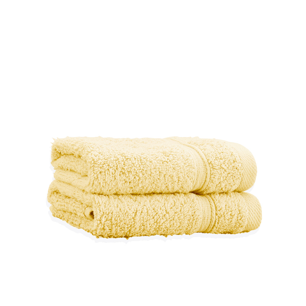 Catherine Lansfield Zero Twist 100% Cotton 450gsm Yellow Towels