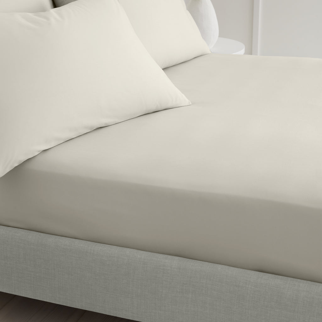 Bianca 200 Thread Count 100% Cotton Percale Natural Sheets