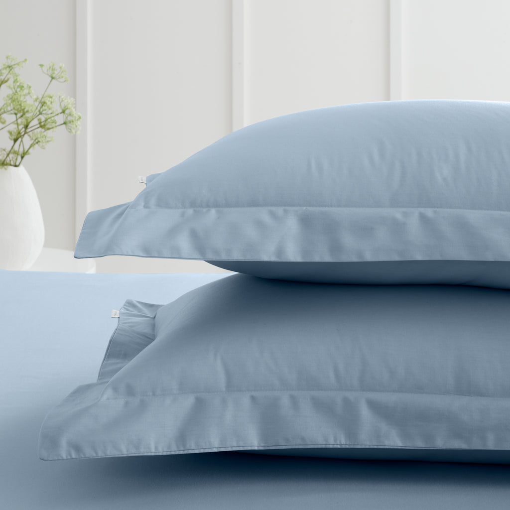 Bianca 200 Thread Count 100% Cotton Percale Blue Sheets