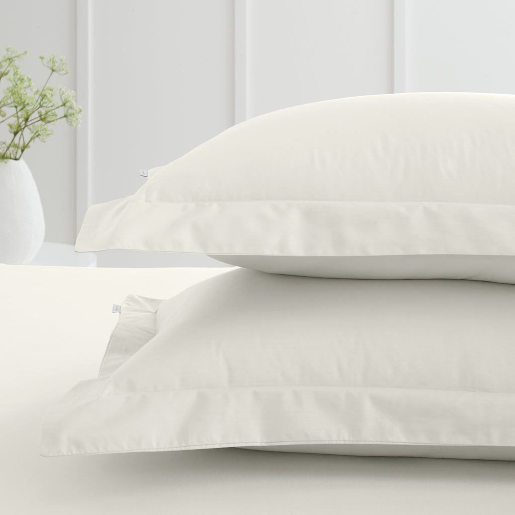 Bianca 200 Thread Count 100% Cotton Percale Cream Sheets