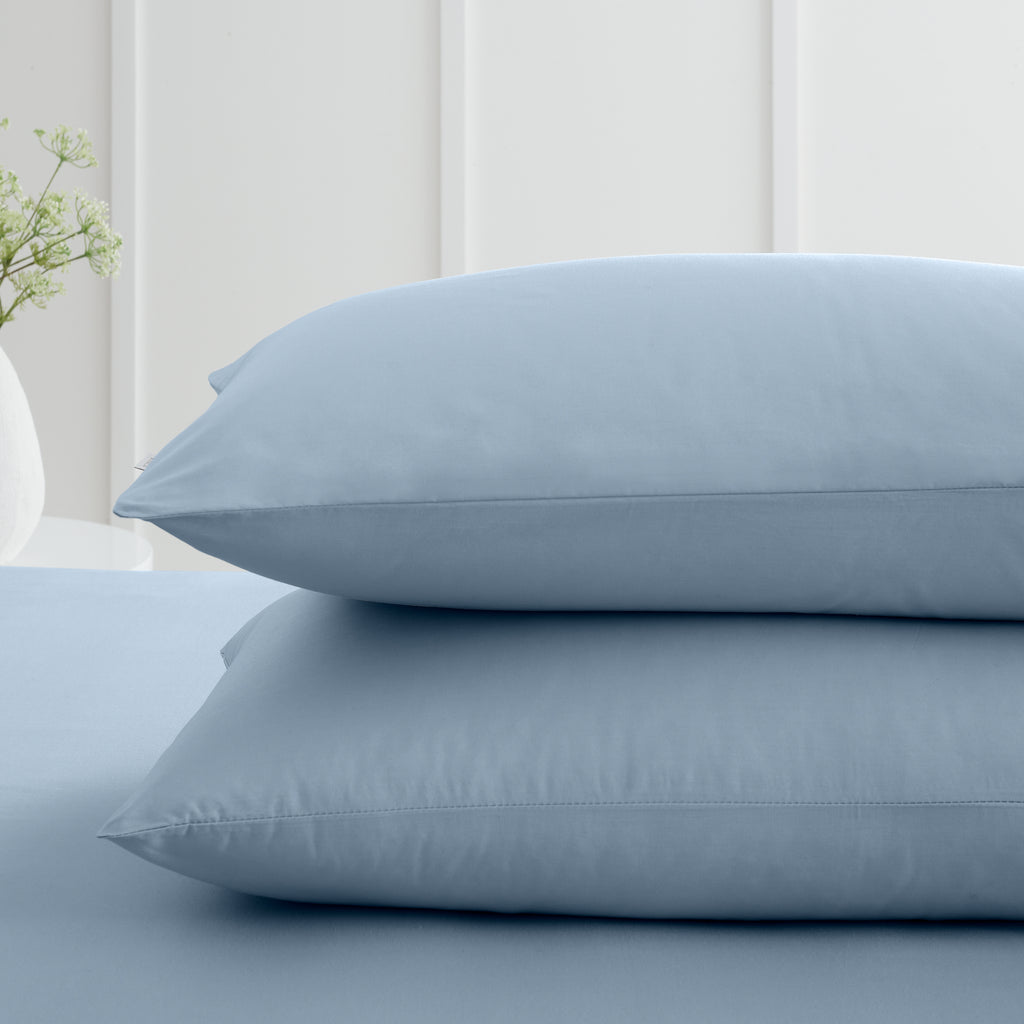 Bianca 200 Thread Count 100% Cotton Percale Blue Sheets