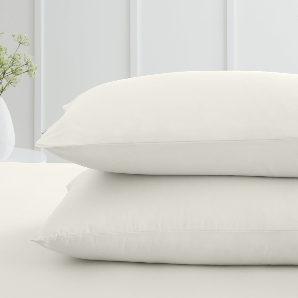 Bianca 200 Thread Count 100% Cotton Percale Cream Sheets