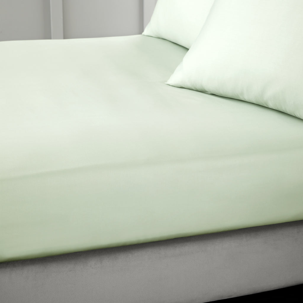 Bianca 400 Thread Count 100% Pure Cotton Sateen Green Sheets