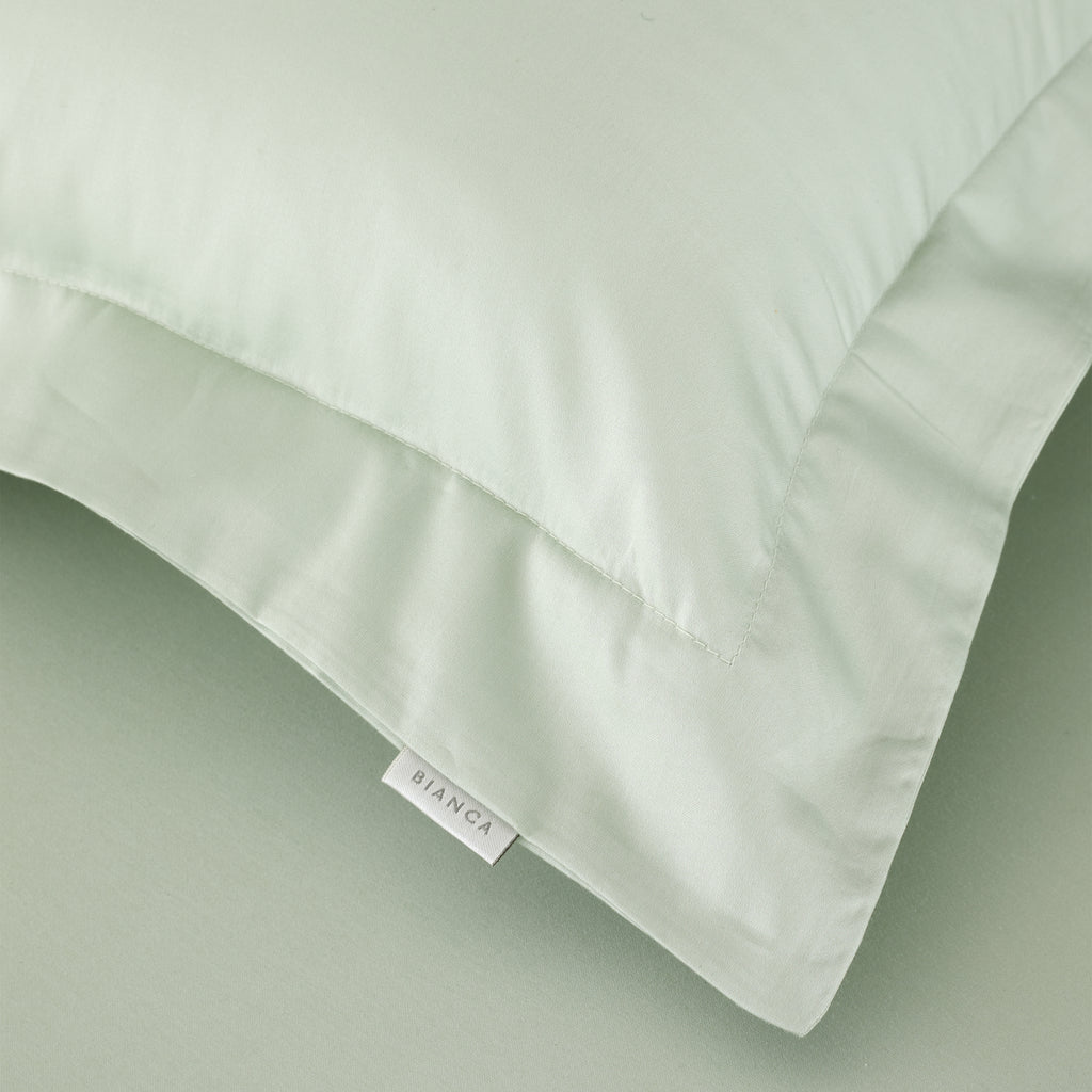 Bianca 400 Thread Count 100% Pure Cotton Sateen Green Sheets