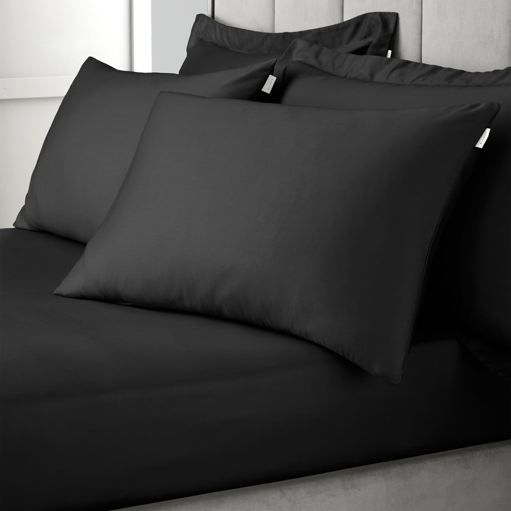 Bianca 400 Thread Count 100% Pure Cotton Sateen Black Sheets