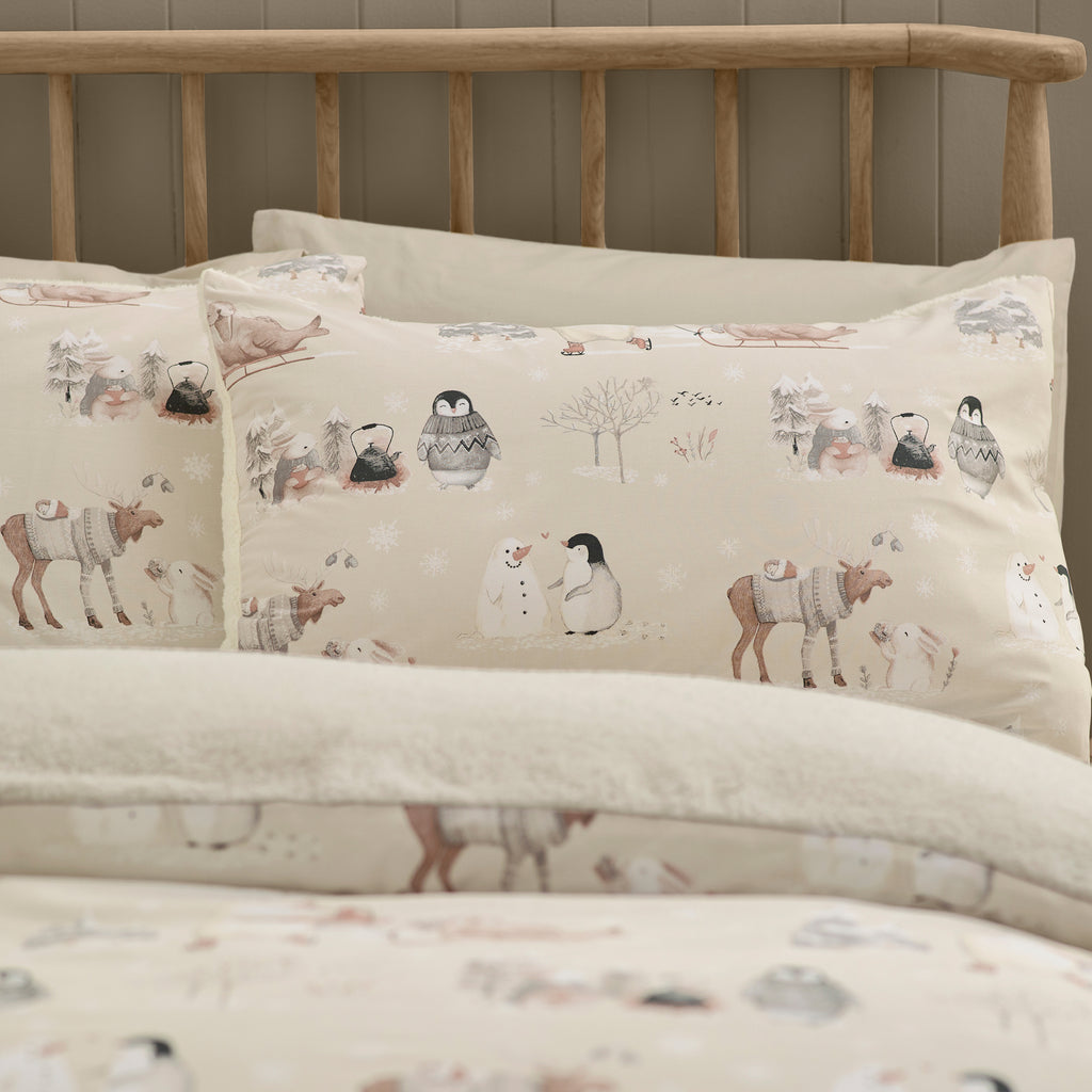 Catherine Lansfield Winter Friends Natural Duvet Set