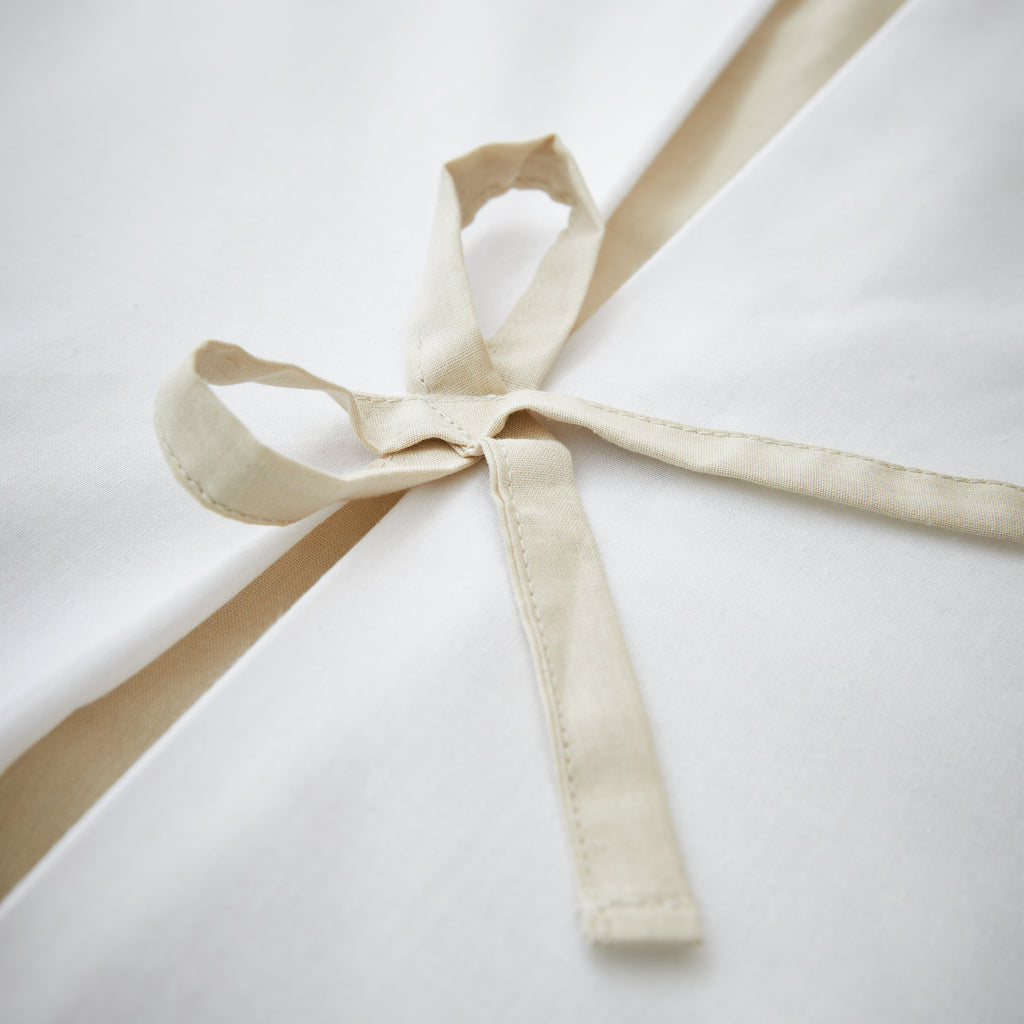 Catherine Lansfield Milo Bow Natural Duvet Set