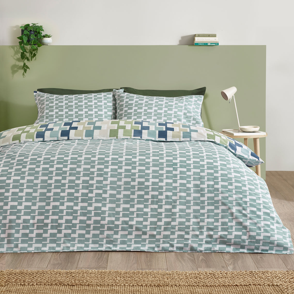 Catherine Lansfield Bryson Blue Duvet Set