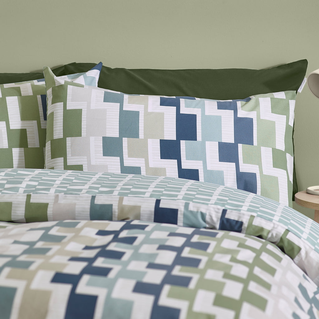 Catherine Lansfield Bryson Blue Duvet Set