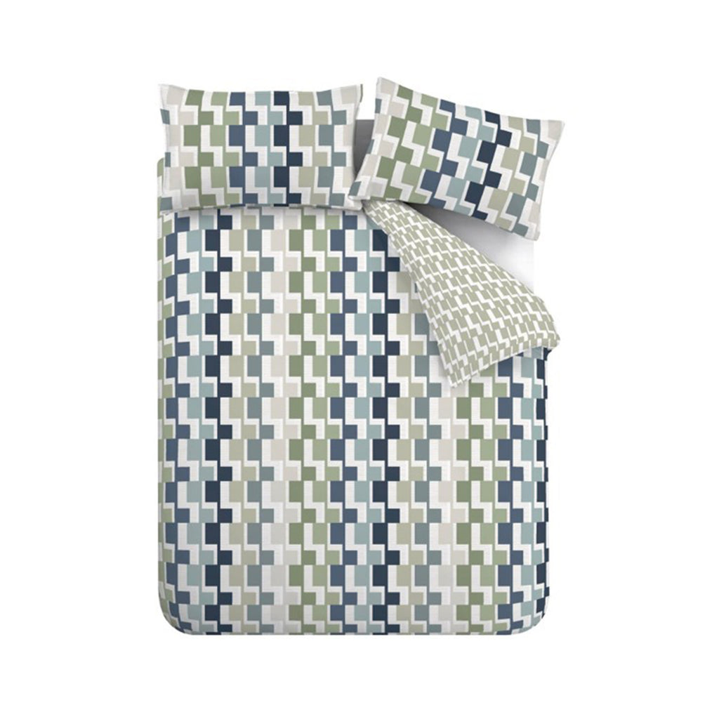 Catherine Lansfield Bryson Blue Duvet Set