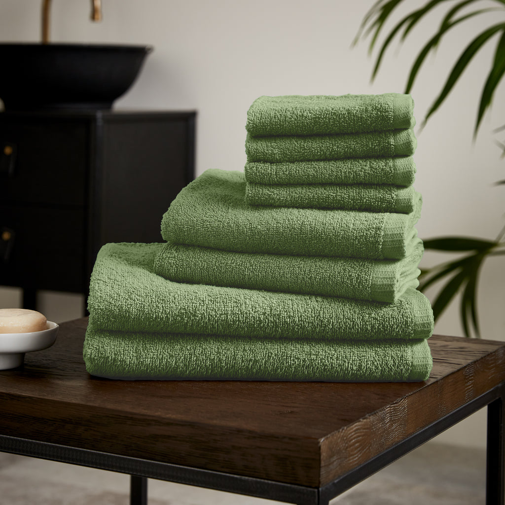 Catherine Lansfield Quick Dry 100% Cotton 400gsm Sage Towels