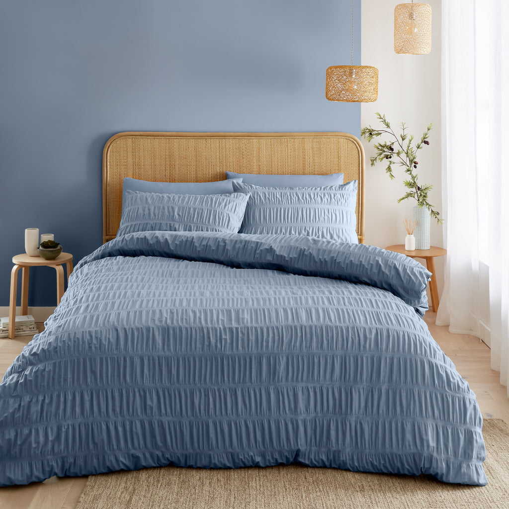 Catherine Lansfield Seersucker Duvet Set