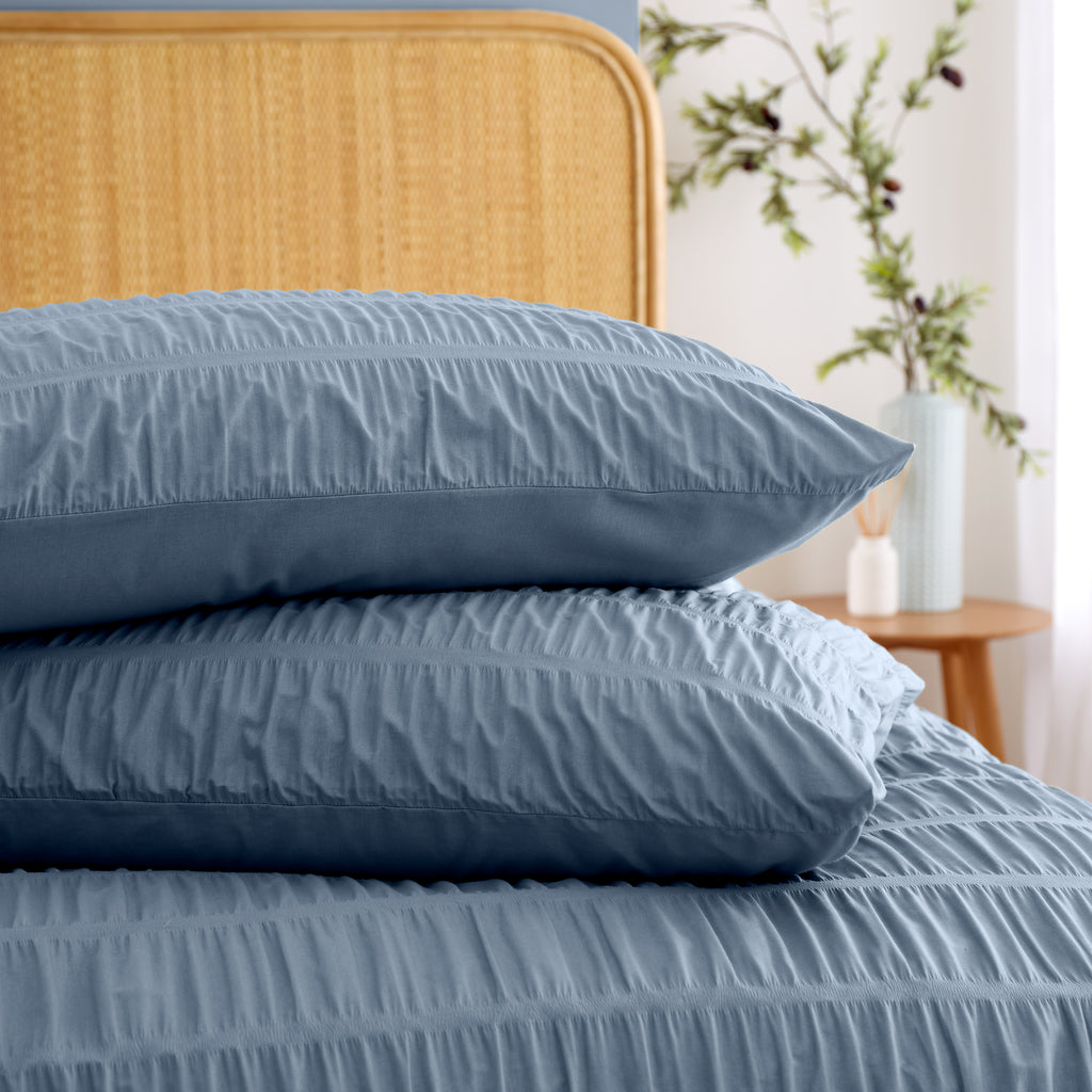 Catherine Lansfield Seersucker Duvet Set