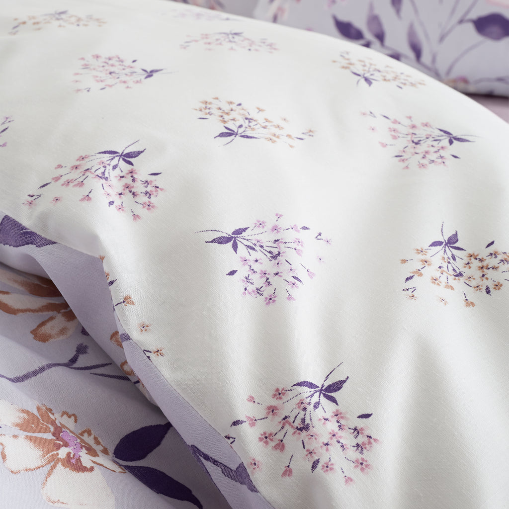 Catherine Lansfield Isadora Floral Lilac Duvet Set