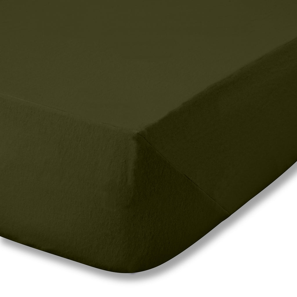 Catherine Lansfield 100% Cotton Brushed Cotton 165gsm Green Sheets