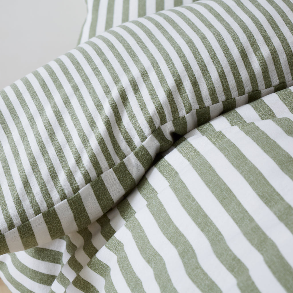 Catherine Lansfield Stripe 100% Brushed Cotton Duvet Set