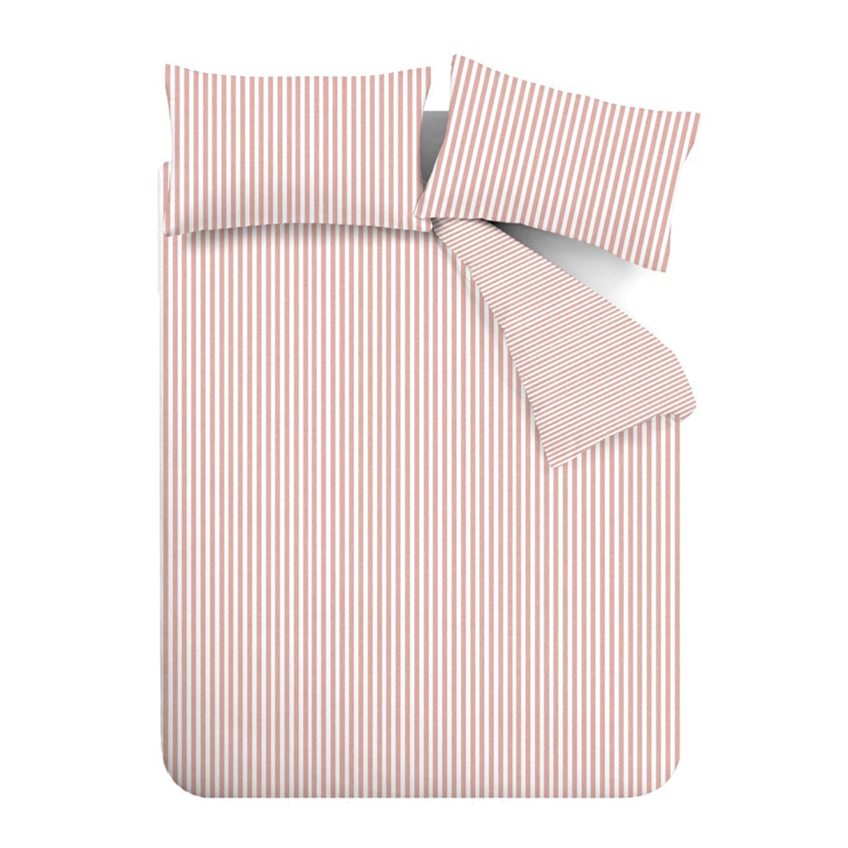 Catherine Lansfield Stripe 100% Brushed Cotton Duvet Set