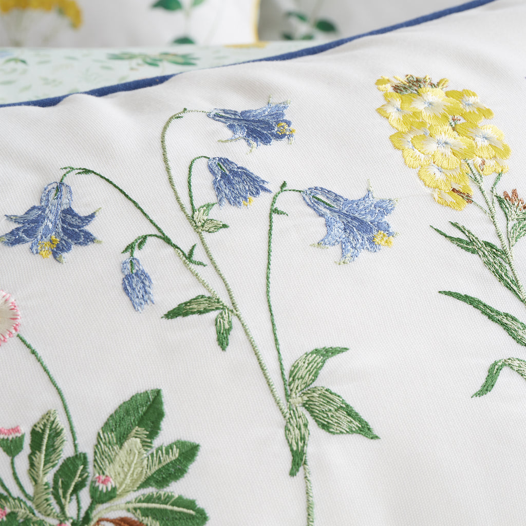 Royal Horticultural Society Botanical Cottage Garden White Duvet Set