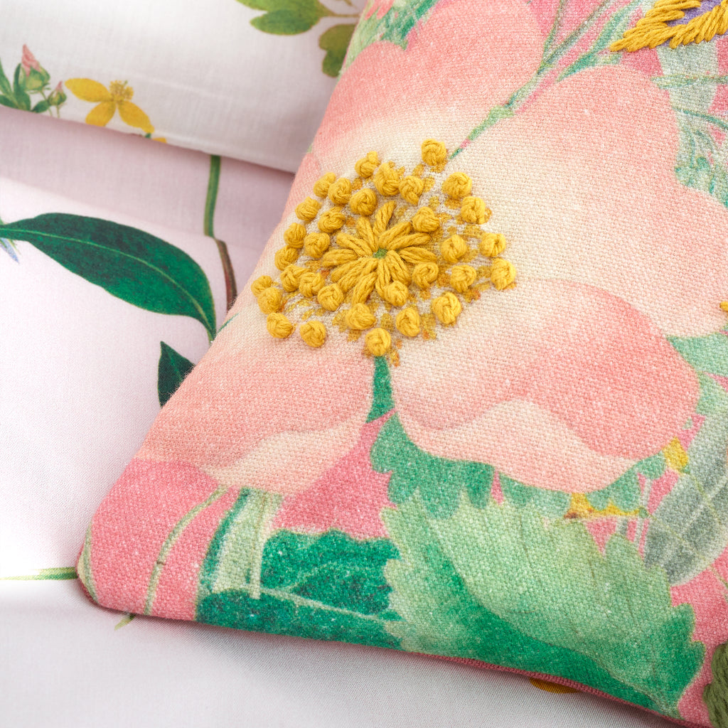 Royal Horticultural Society Botanical Cottage Meadow Pink Duvet Set