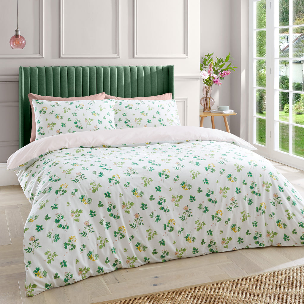 Royal Horticultural Society Botanical Cottage Meadow Pink Duvet Set