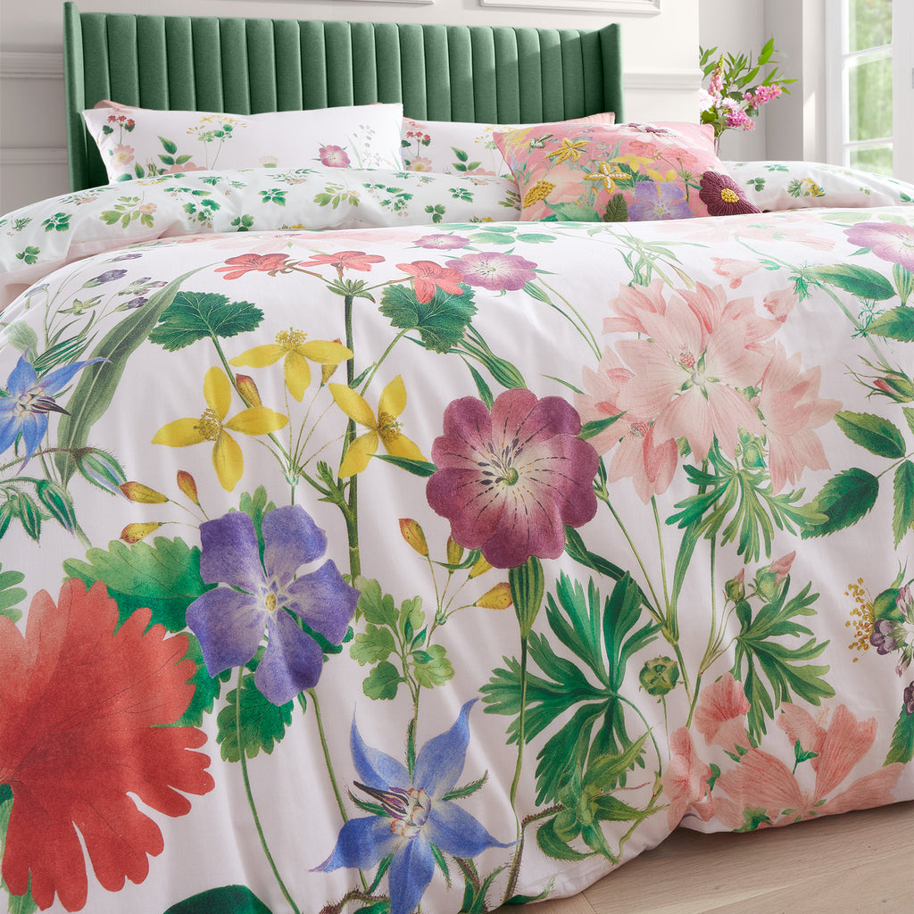 Royal Horticultural Society Botanical Cottage Meadow Pink Duvet Set