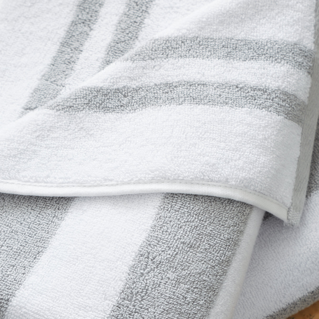 Bianca Reversible Stripe Jacquard 100% Pure Cotton 600gsm Grey Towels