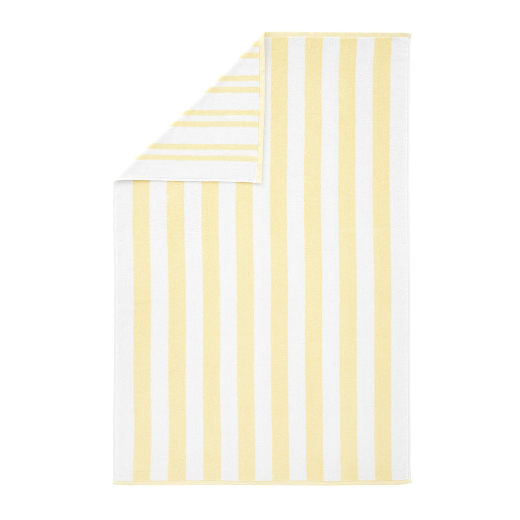 Bianca Reversible Stripe Jacquard 100% Pure Cotton 600gsm Yellow Towels
