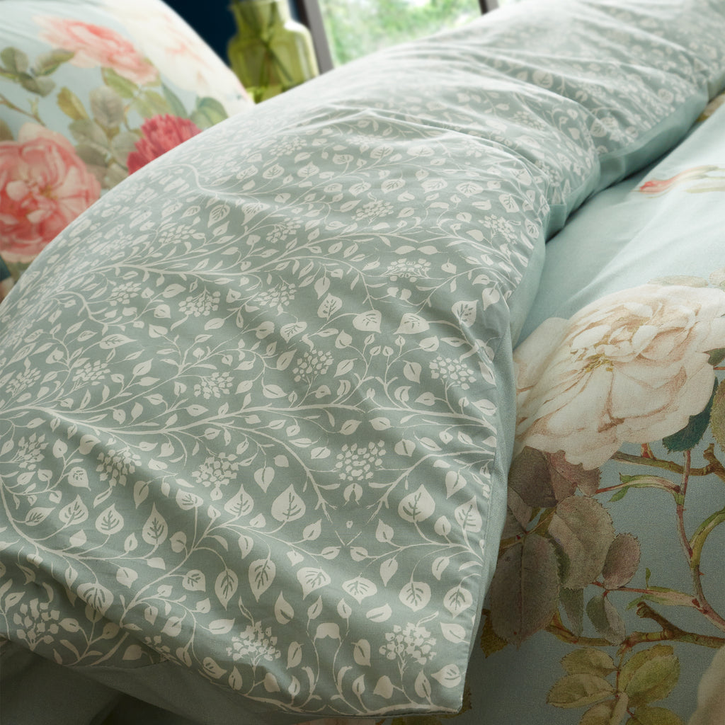 Royal Horticultural Society Rose Garden Green Duvet Set