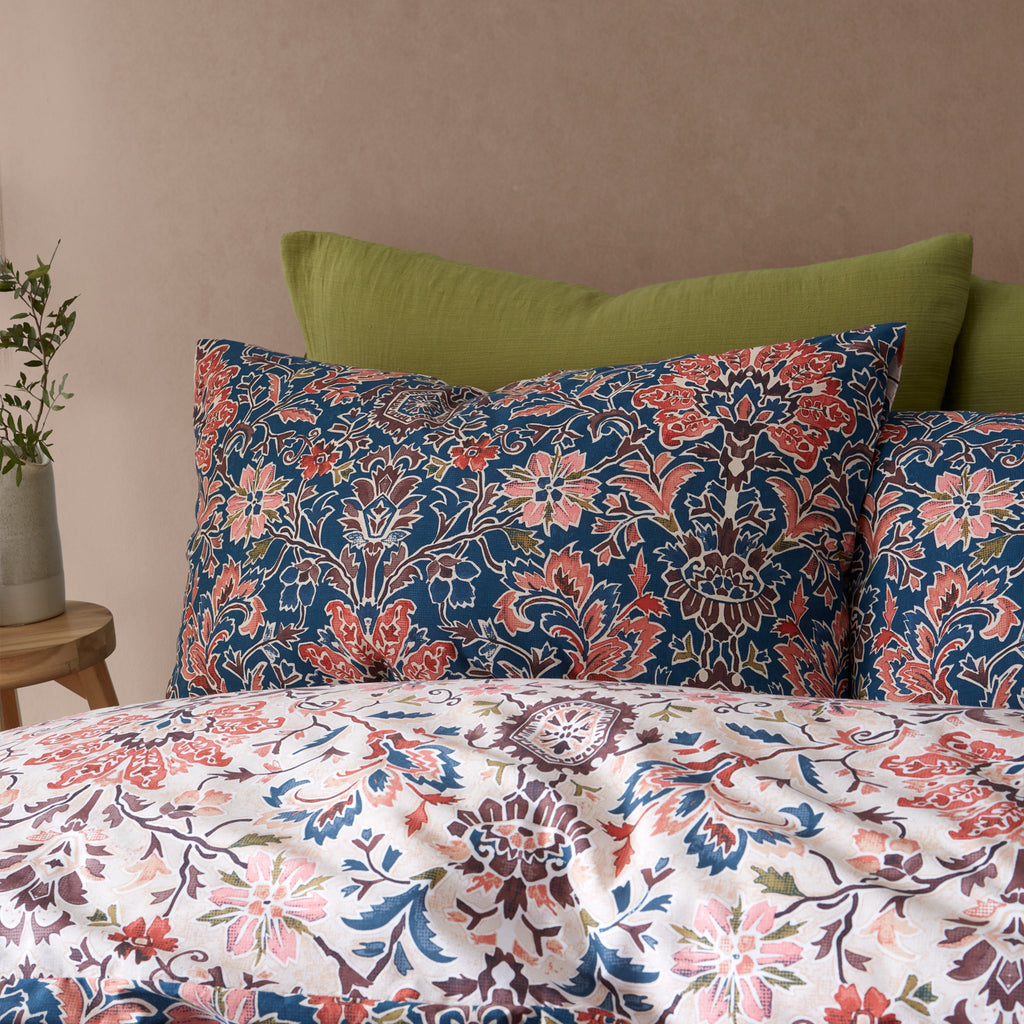 Pineapple Elephant Keera Flora Navy Duvet Set