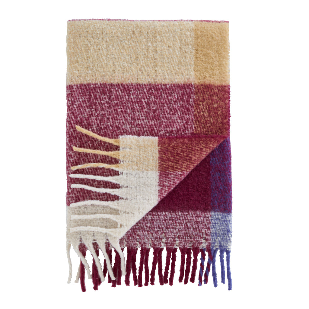 Catherine Lansfield Faux Mohair Check 130cm x 170cm Throws