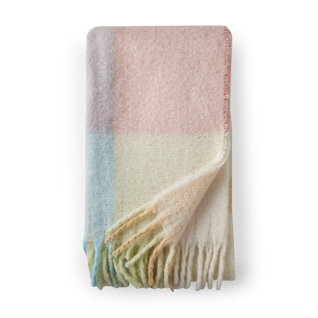 Catherine Lansfield Faux Mohair Check 130cm x 170cm Throws