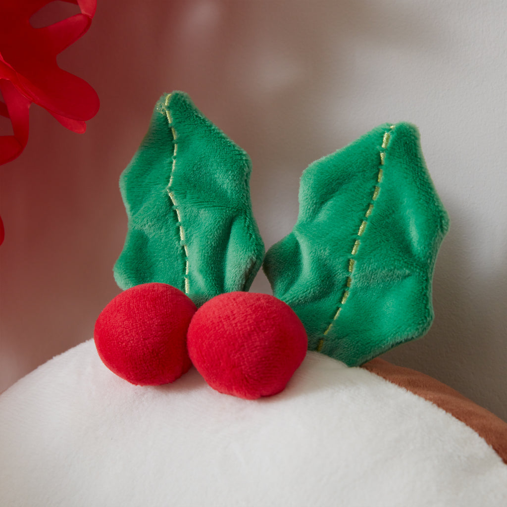 Catherine Lansfield Christmas Pudding Brown 3D Cushion