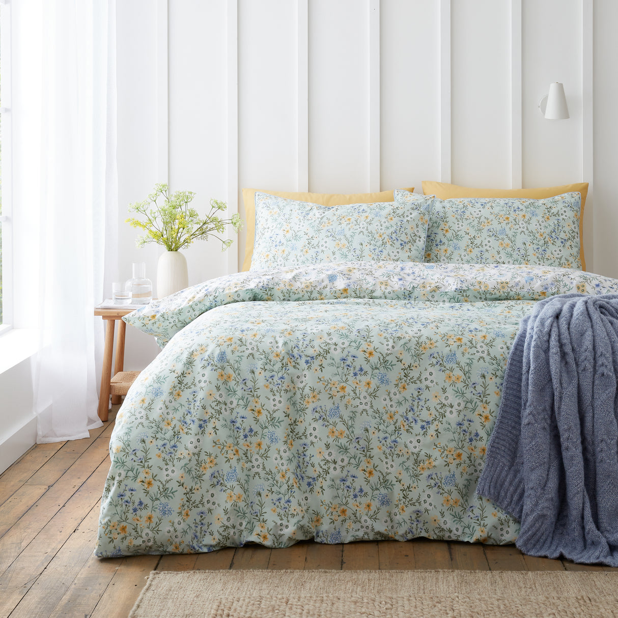 Bianca Ditsy Floral Green Duvet Set