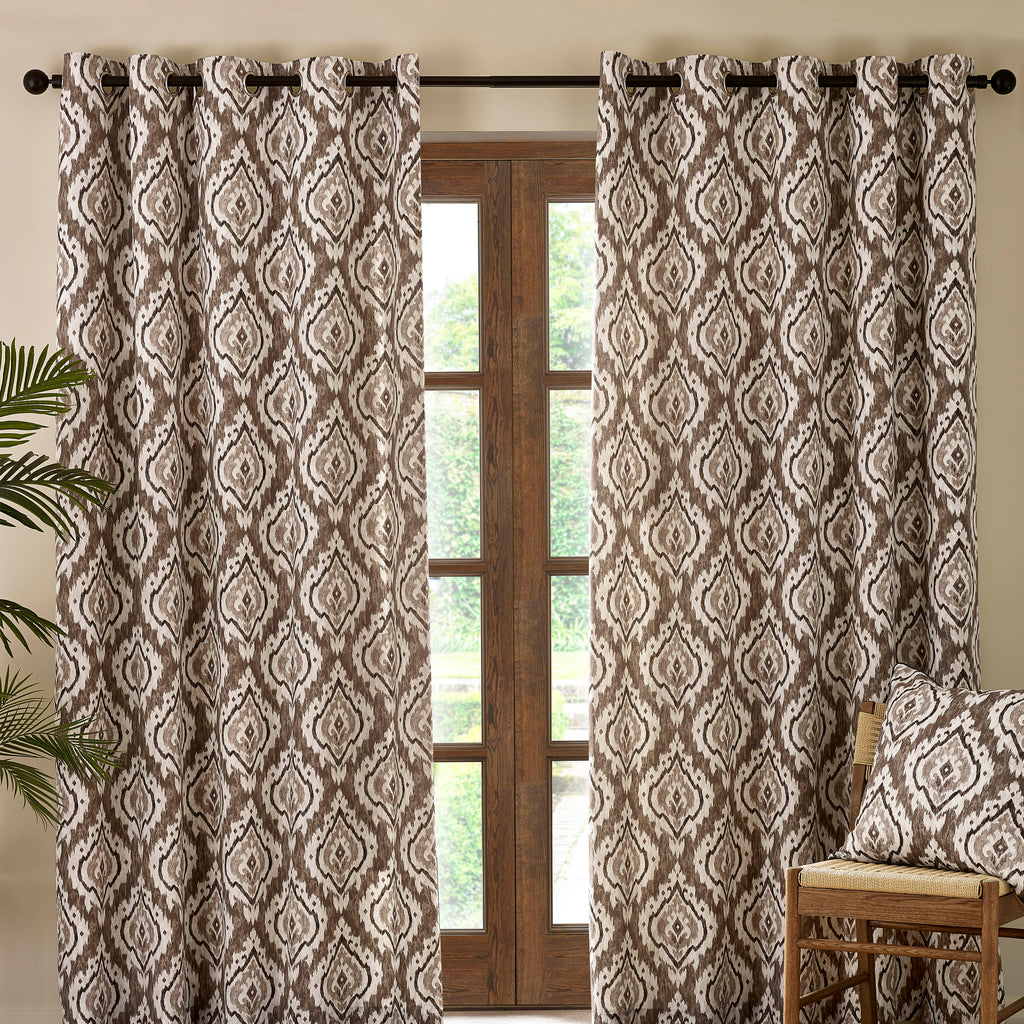 Pineapple Elephant Suri Eyelet Lined Curtains