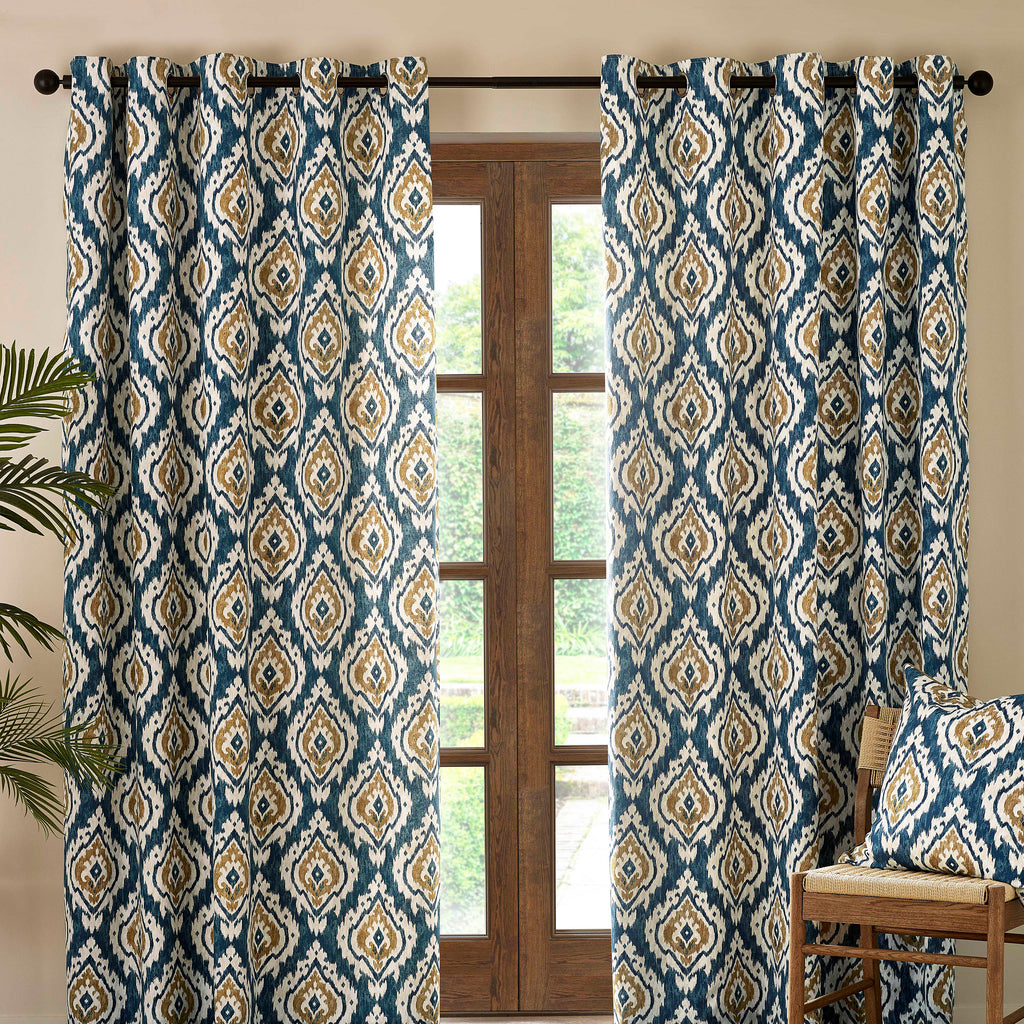 Pineapple Elephant Suri Eyelet Lined Curtains