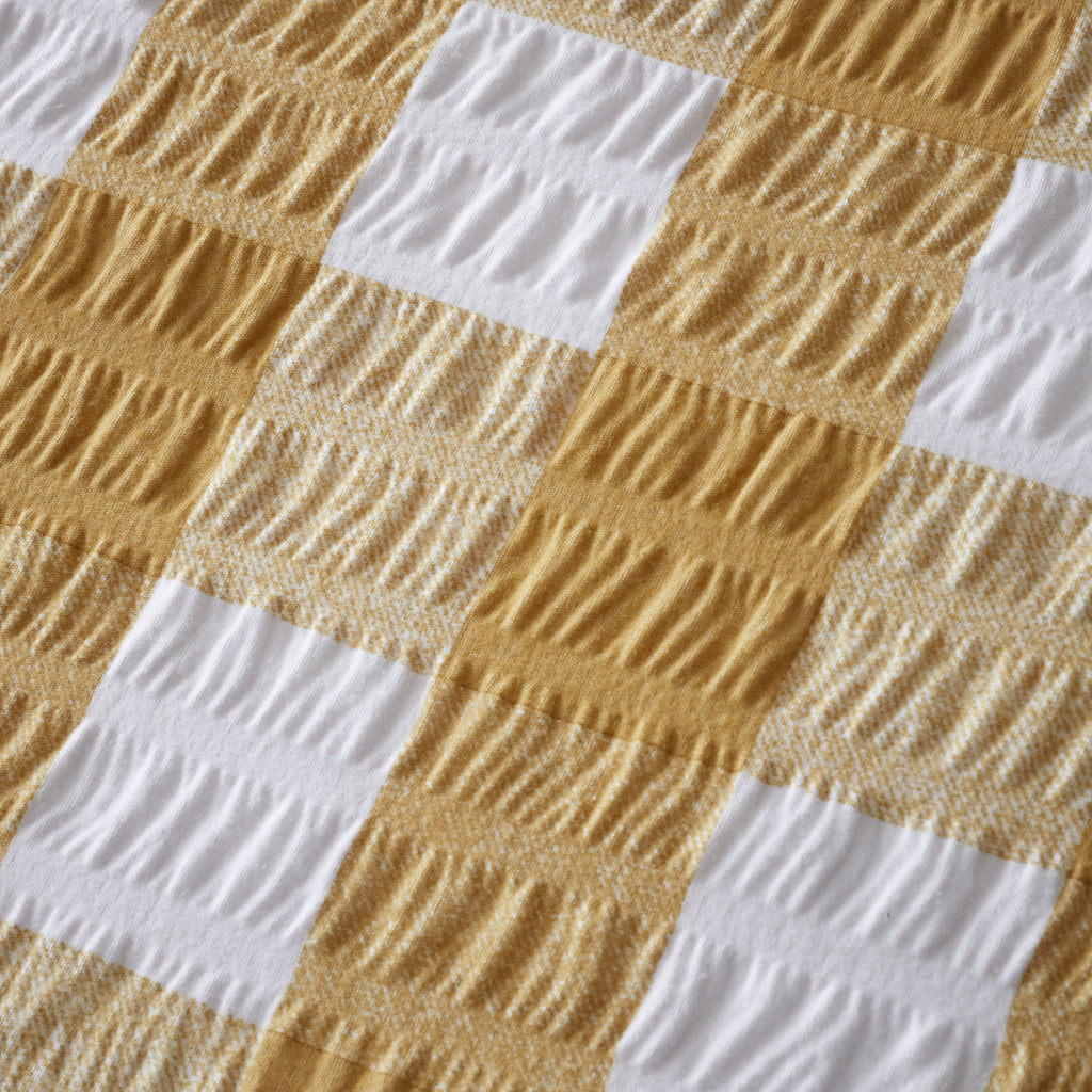 Catherine Lansfield Brushed Seersucker Gingham Duvet Set