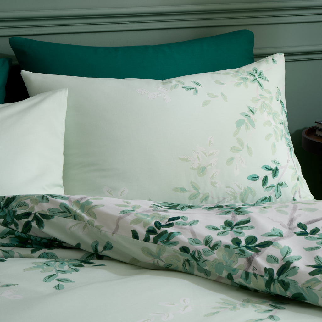 Royal Horticultural Society Scenic Leaves Green Duvet Set
