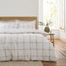 Bianca Oxton Check Natural Duvet Set