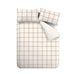 Bianca Oxton Check Natural Duvet Set